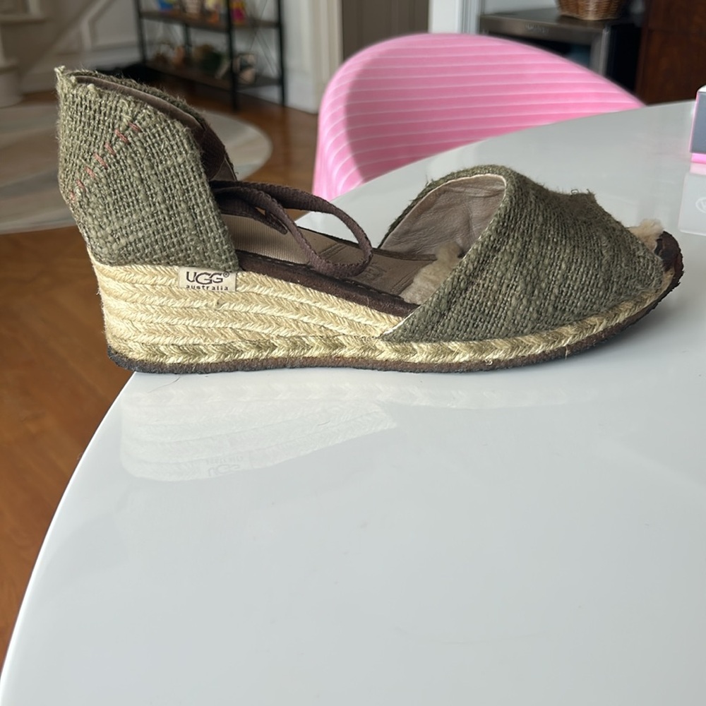 Women’s Ugg Delmar Espadrille Wedge Lace Up Sandal - Picture 5 of 9